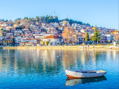 Strand bij Ohrid