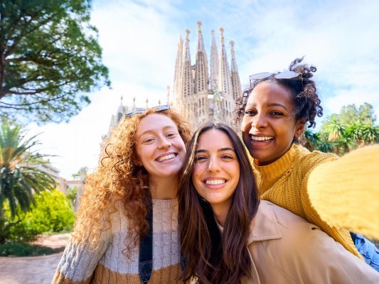 Barcelona city trip mensen